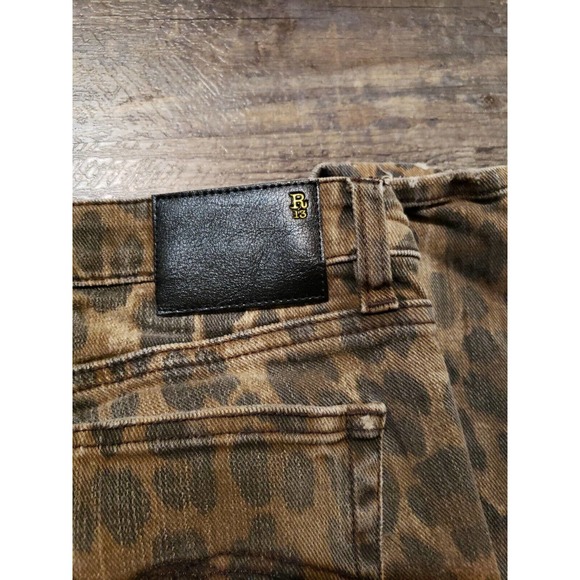 R13 Kate Skinny Leopard Jeans SZ 25 R134021-188 Low-Rise Distressed (j - Picture 8 of 8